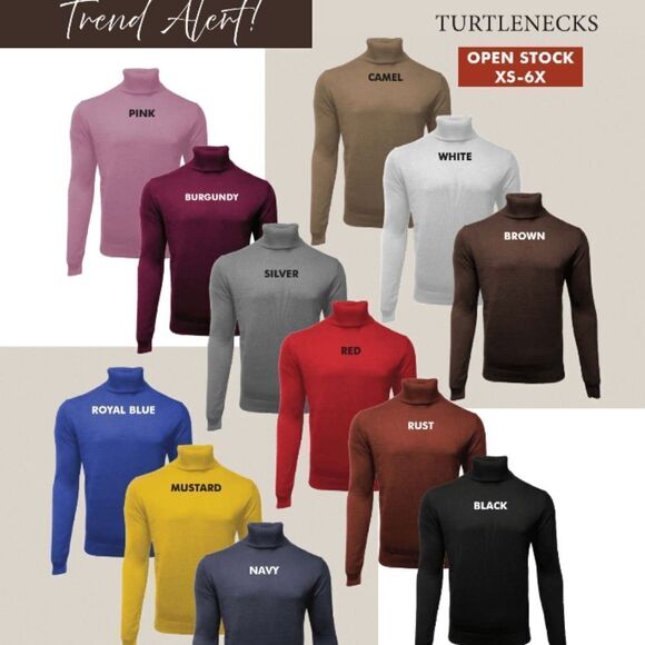 MEN'S BAGAZIO LONG  SLEEVE  PINK COTTON  ACRYLIC TURTLENECK SWEATER.  VT042 - Picture 7 of 7